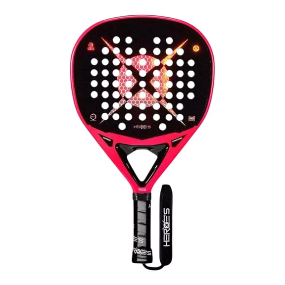 Heroes RS2 2025 Padel Racket 18K Carbon Silver Teardrop shape Advanced Mid Balance