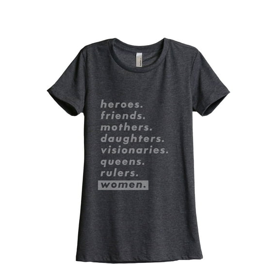 Heroes Visionaries Women's Fashion Relaxed T-Shirt Tee Charcoal Grey 2X-Large