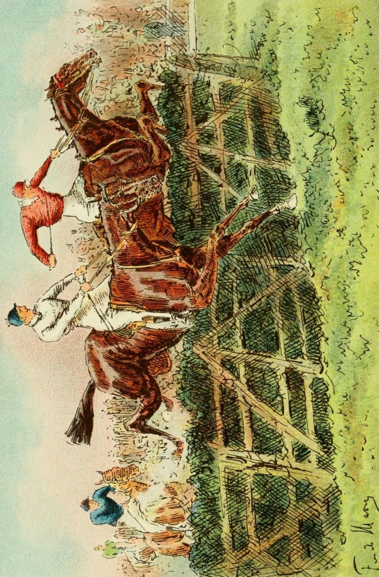 Heroes and heroines of the Grand National 1907 Disturbance Wins 1973 Canvas Art - George Finch Mason (18 x 24)