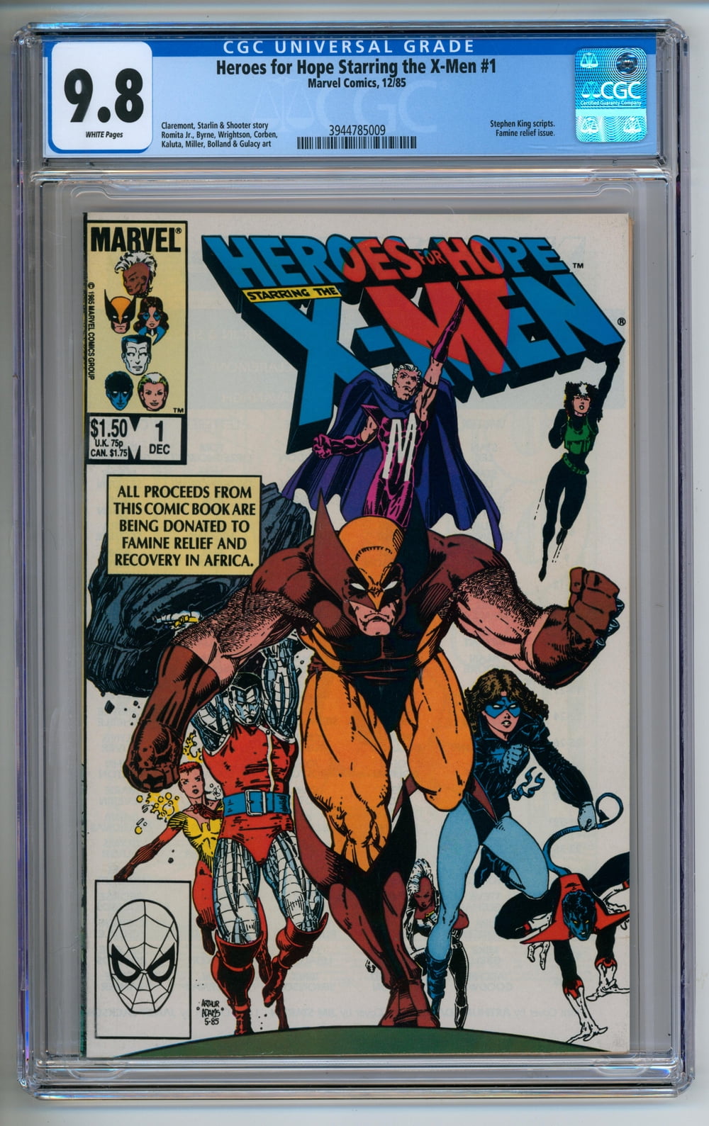 Heroes for Hope Starring the X-Men #1 - CGC 9.8 Comic Book