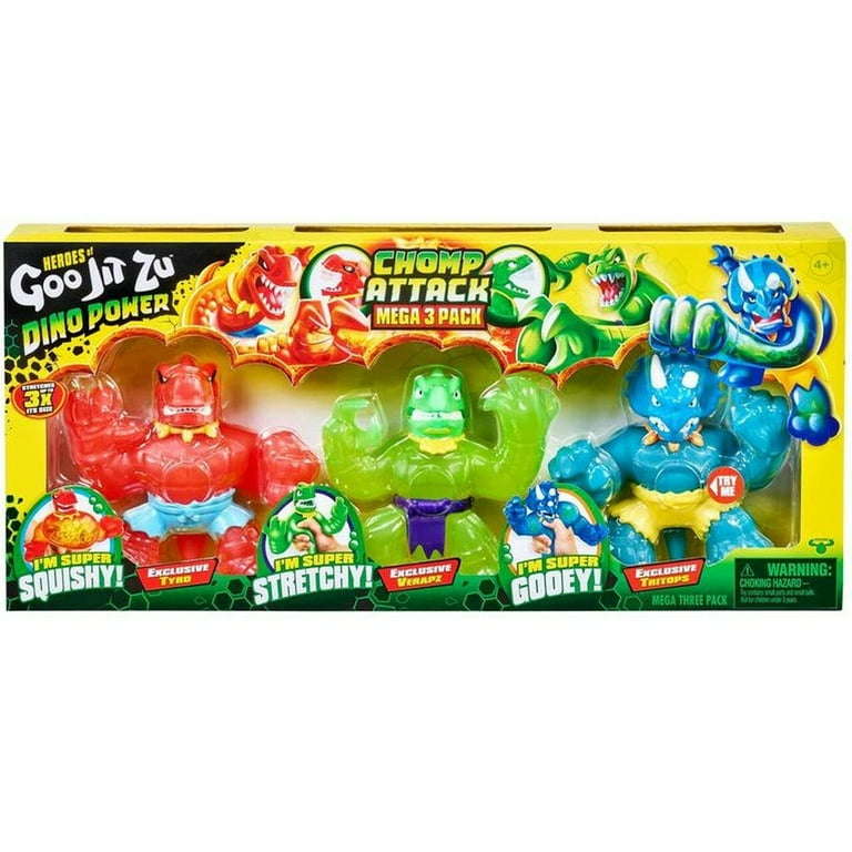 Brand New Goo Jit Zu Dino Power Chomp Attack Mega 3 Pack, MOY41257
