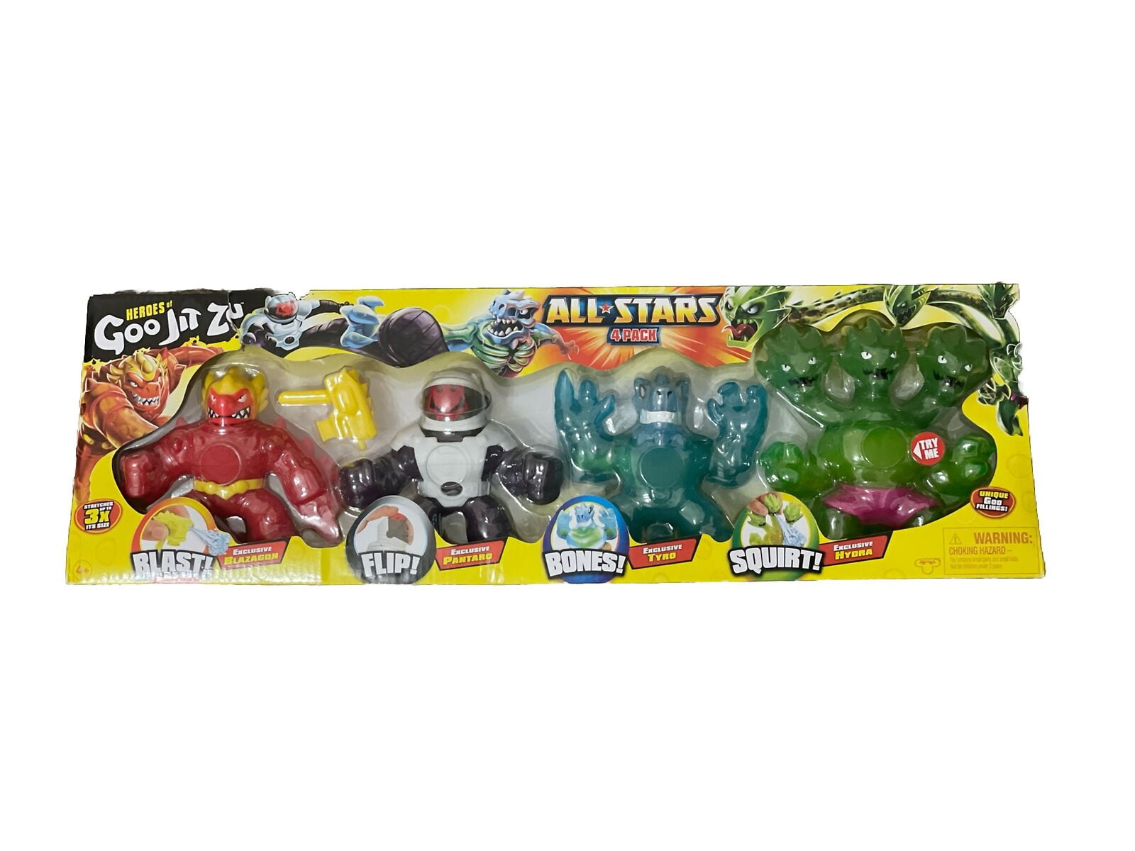 Heroes of Goo Jit Zu All-Stars 4-Pack w/ Blazagon Pantaro Tyro