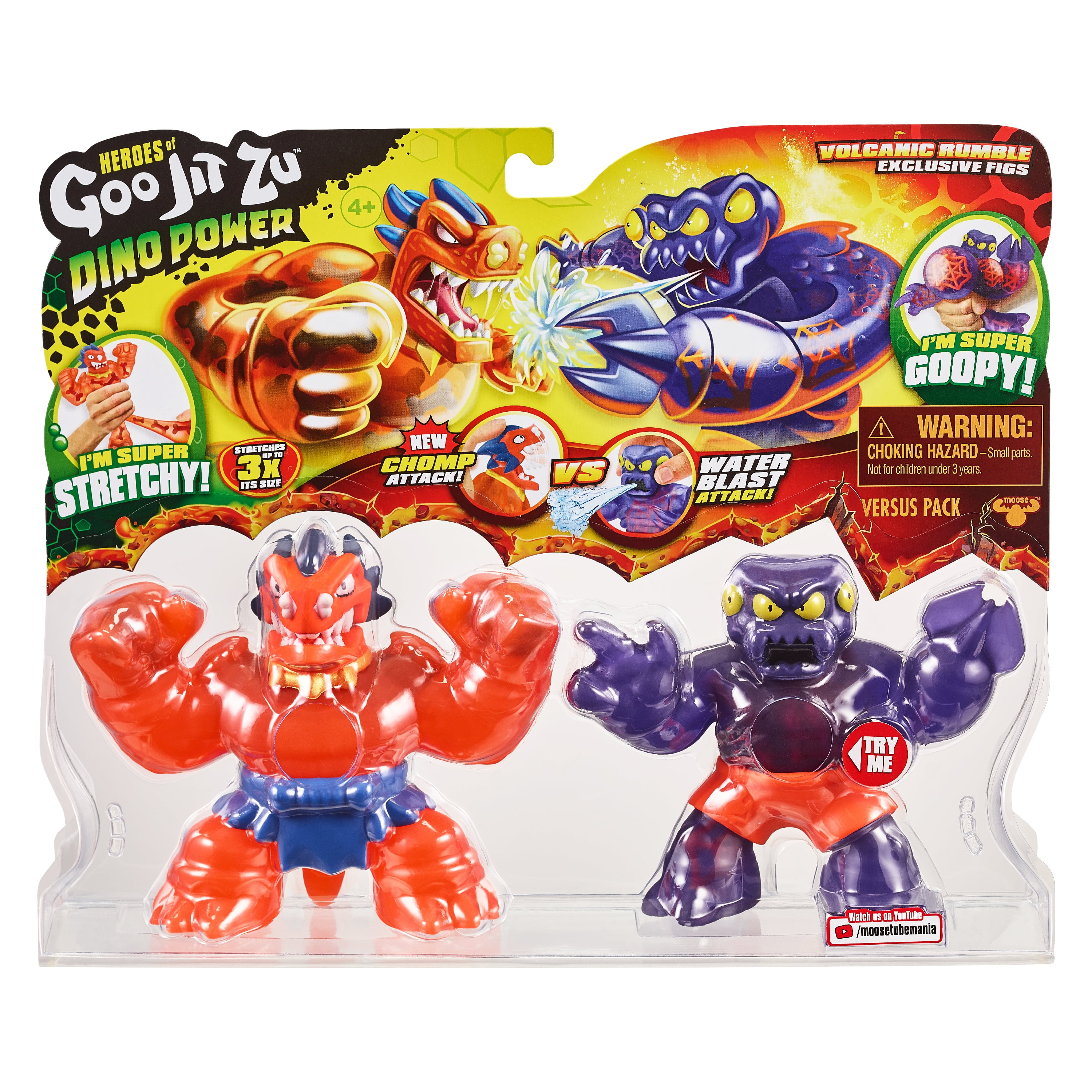 Heroes of Goo Jit Zu Dino Power - Stretchy Dinosaur Action Figures