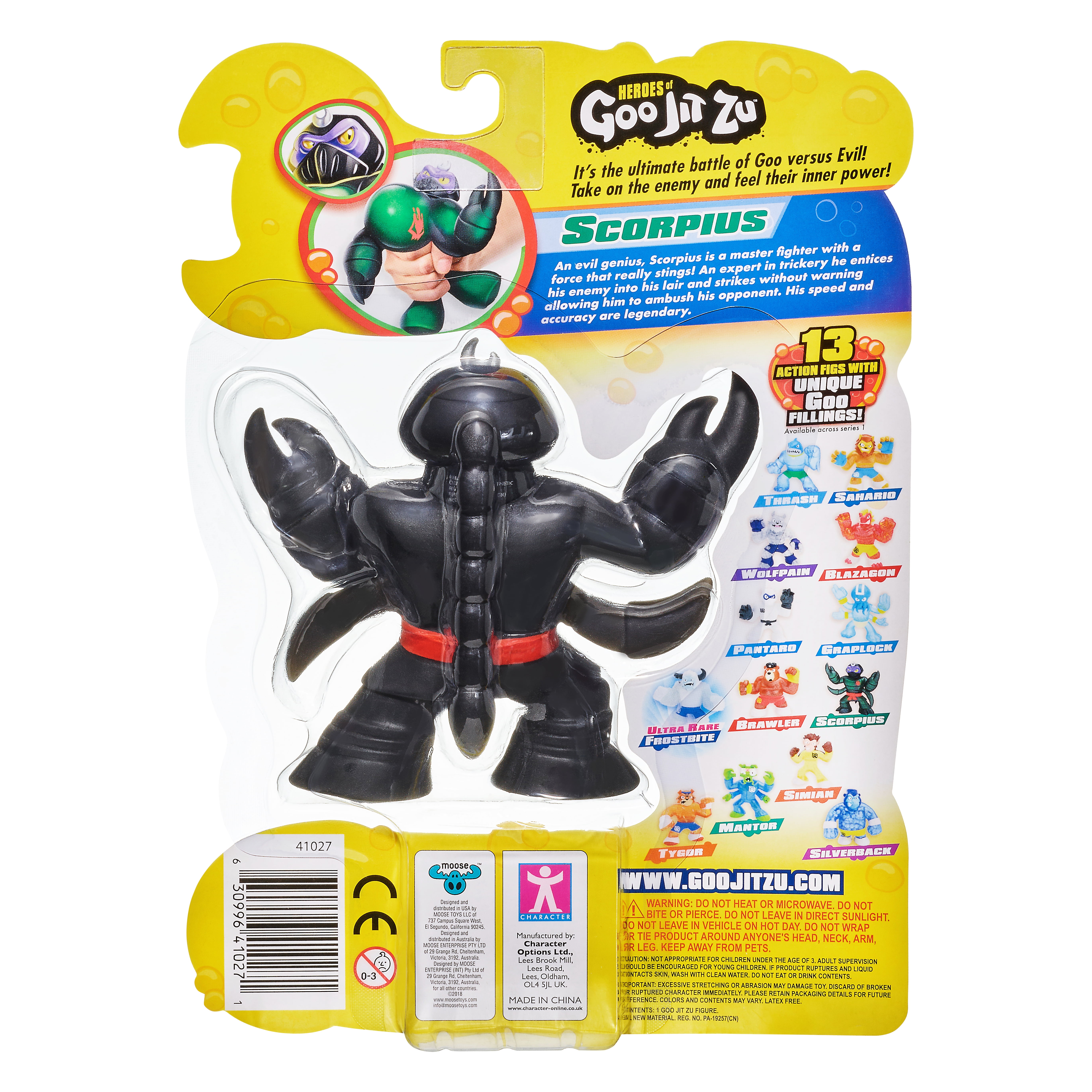 Brand New Heroes of Goo Jit Zu Toy - Squishy Scorpius, The