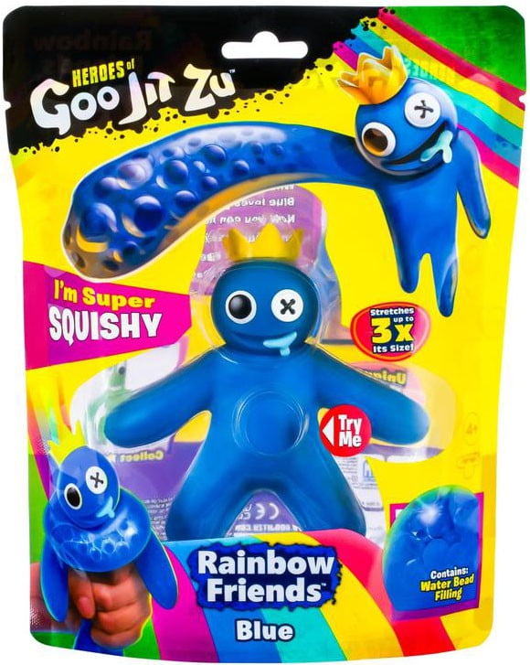 Heroes of Goo Jit Zu Rainbow Friends Blue Action Figure, Stretchy Water ...