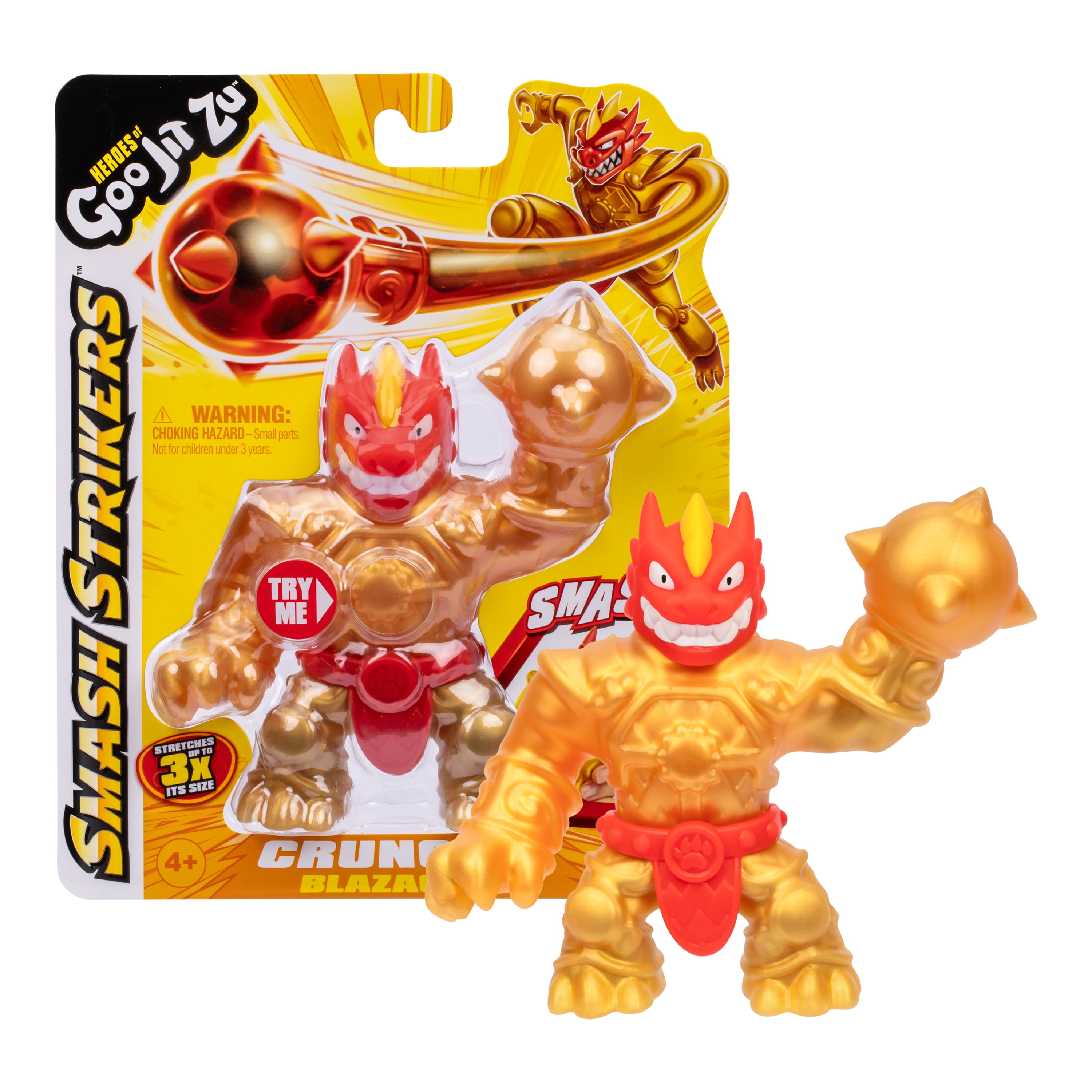 Heroes of Goo Jit Zu Smash Strikers, Crunchy Blazagon with Ultimate Smashing Fist Weapon, Ages 5+