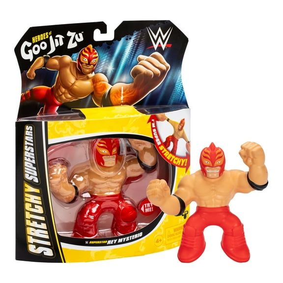 Heroes of Goo Jit Zu WWE Stretchy Superstars Rey Mysterio, Stretchy Action Figure, Ages 4+