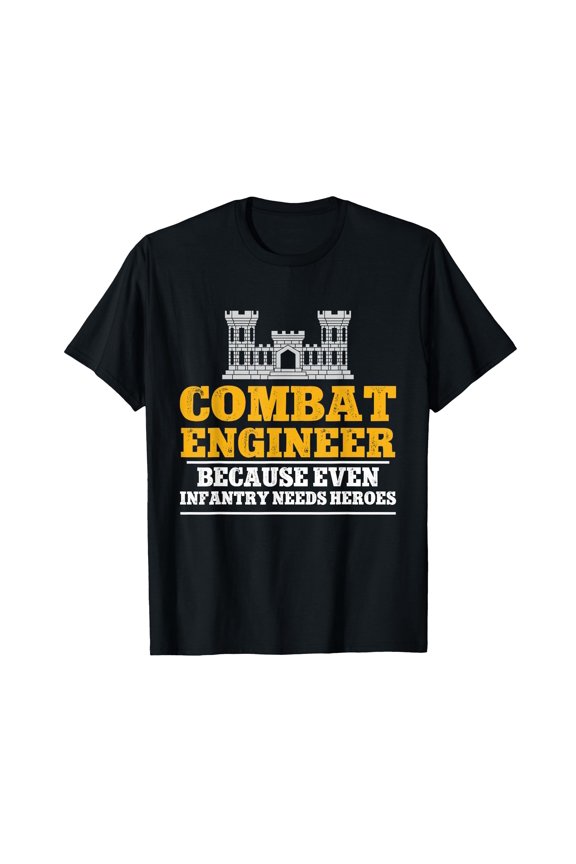 Heroic Combat Engineer Graphic T-Shirt for Proud Military Supporters
