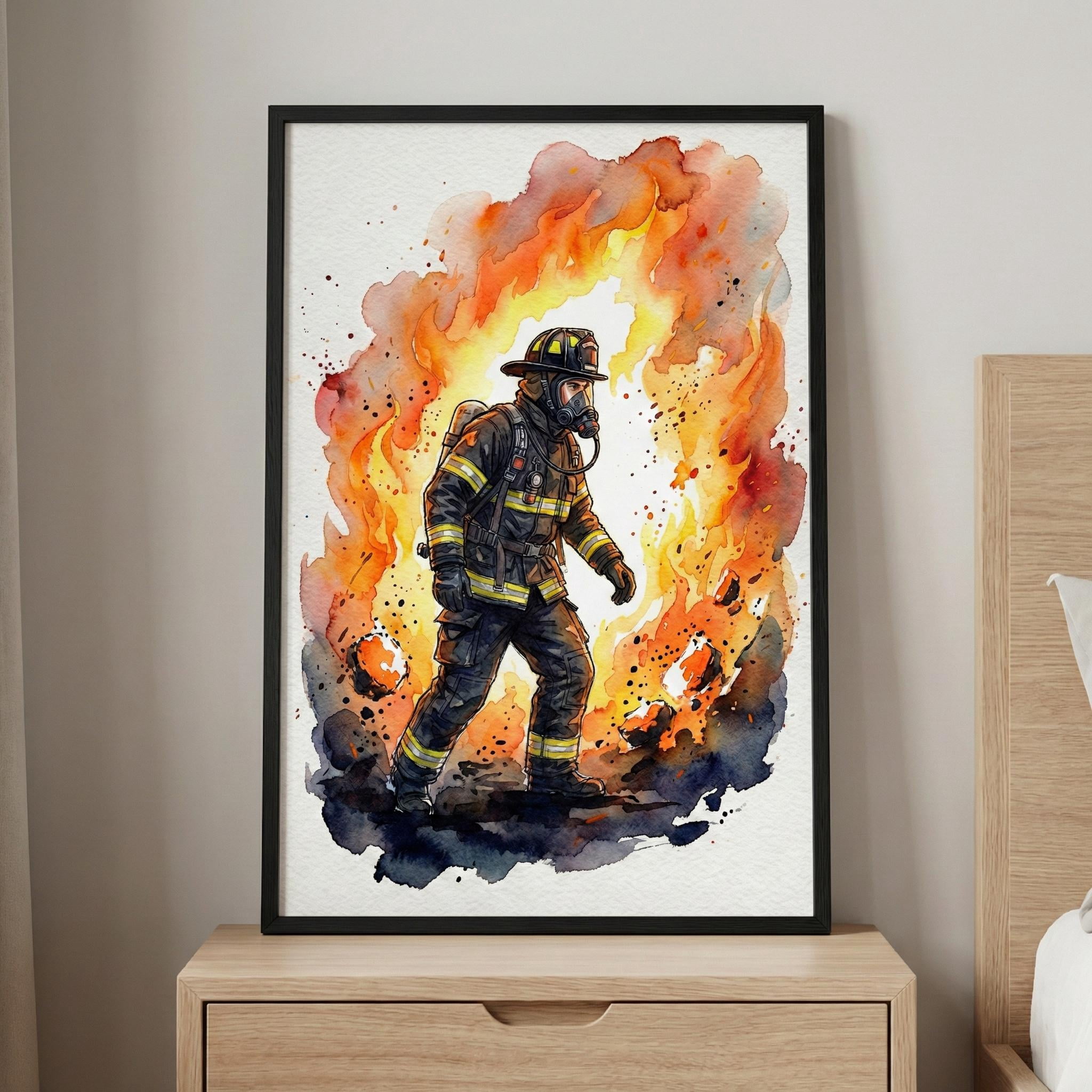 Heroic Firefighter Fire Department First Responder Brave Fireman ...