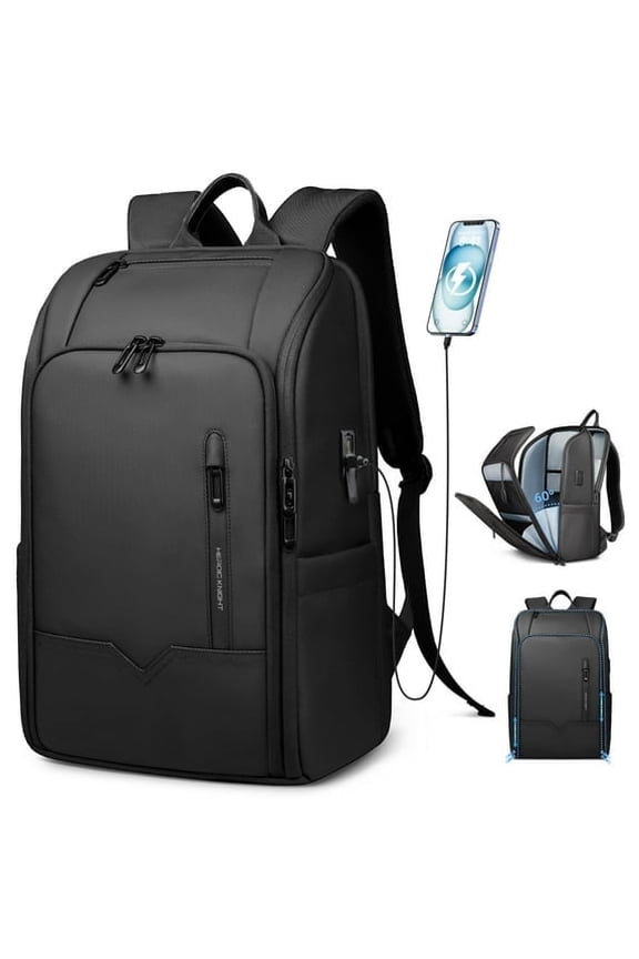 17 Inch Laptop Backpack with USB-C & USB-A Charging Ports, Anti-Theft Business Travel Backpack for Men Women, Water-Resistant College Backpack with Multiple Compartments