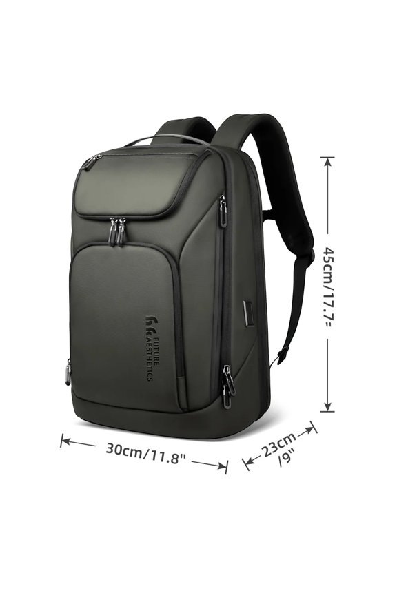 Heroic Knight Business Backpack for Men Waterproof Travel 17.3" Laptop Backpack High Capacity Multifunctional Pack USB Charging