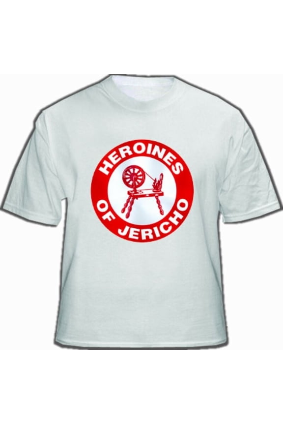 Heroines of Jericho Masonic White T-Shirt For Freemasons - Red Centered Logo
