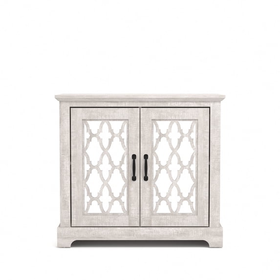 Heron 2 Door Dusty Grey Oak Accent Cabinet (29.3"H X 32.4"W X 15.7"D)