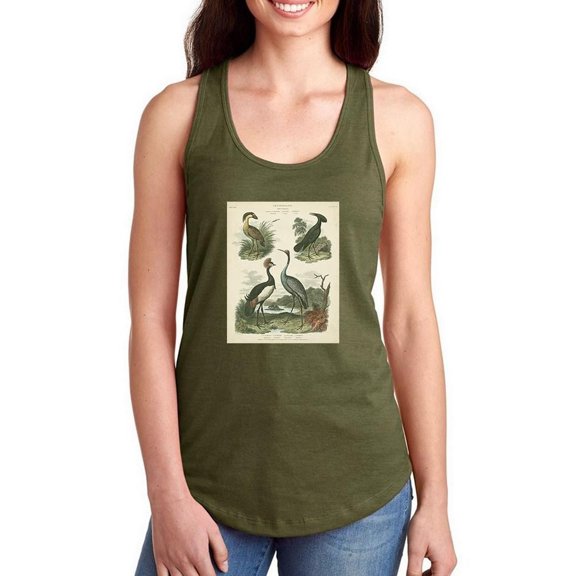 Heron And Crane Ii Racerback Tank Women -Sydenham Edwards Designs, Female Small