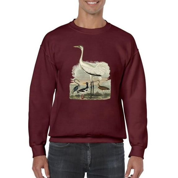 Heron Family Iii Sweatshirt Men -Alexander Wilson Designs, Male Large