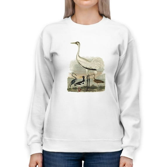Heron Family Iii Sweatshirt Women -Alexander Wilson Designs, Female x-Large