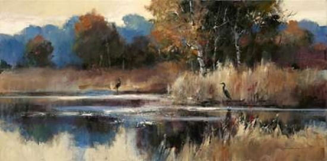 Heron Landscape Canvas Art - Brent Heighton (10 x 20)