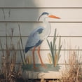 thumbnail image 1 of Heron Metal Wall Art, Rustic Garden Bird Decor, 1 of 8