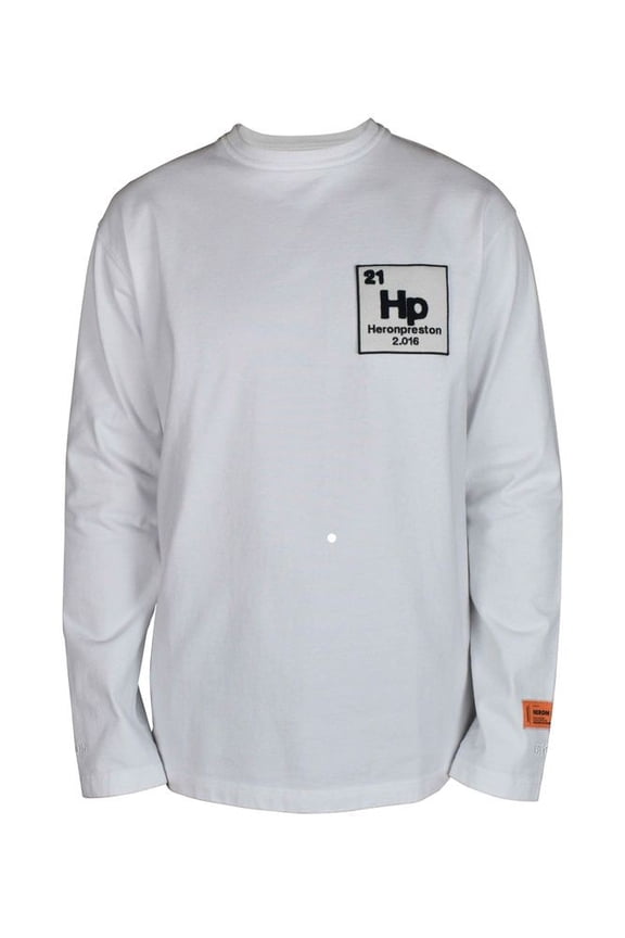 White Cotton Long Sleeve T-Shirt (Men's)