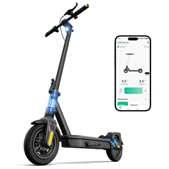 Anqdy E10 Promax Electric Scooter 1000W Powerful Motor 25 MPH 45 Miles Long Range Kick Scooter Portable Commuting Scooter