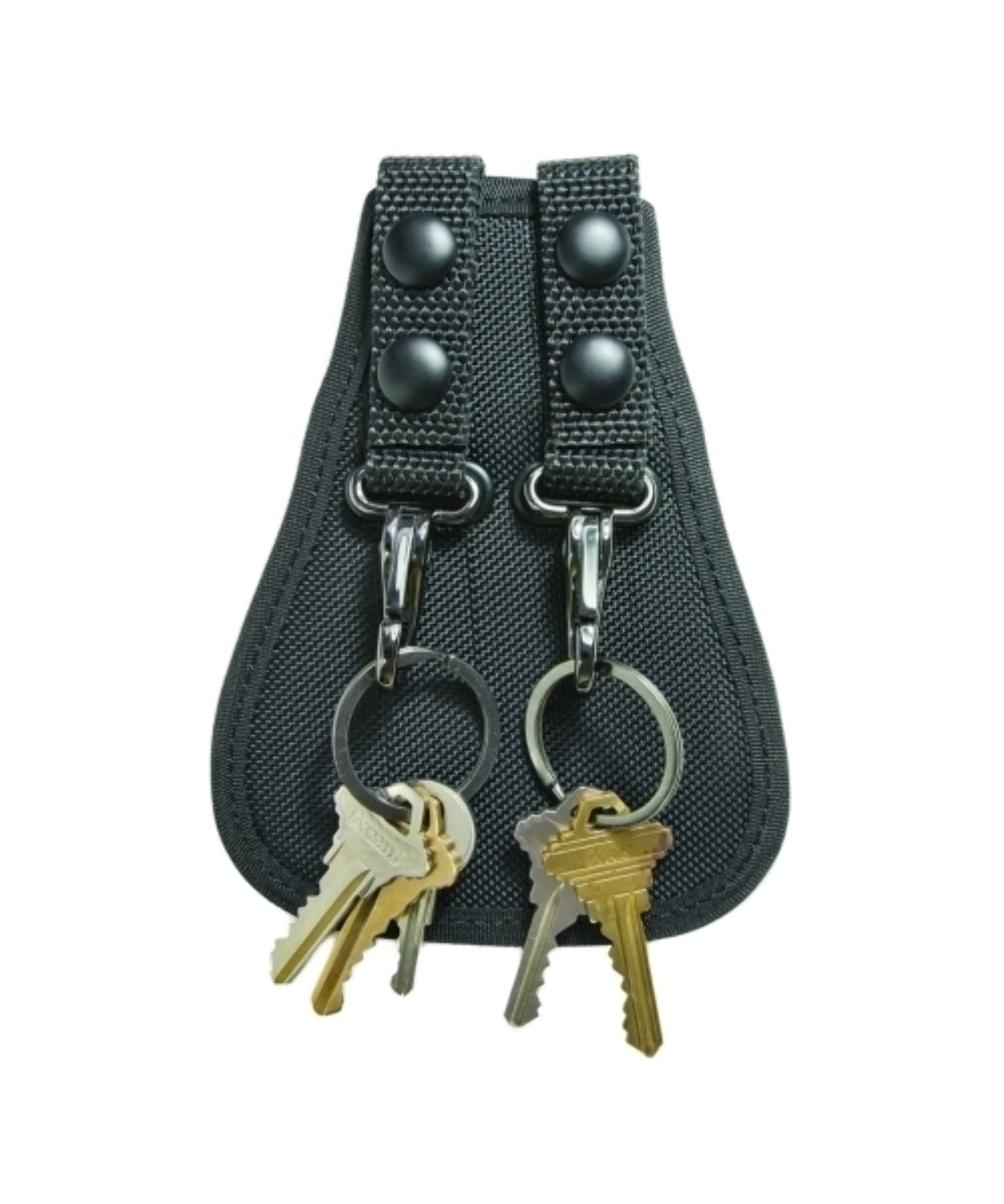 Hero’s Pride Ballistic Scabbard Key Holder with Metal Clip – Double Ring, Fits 2.25” Belt