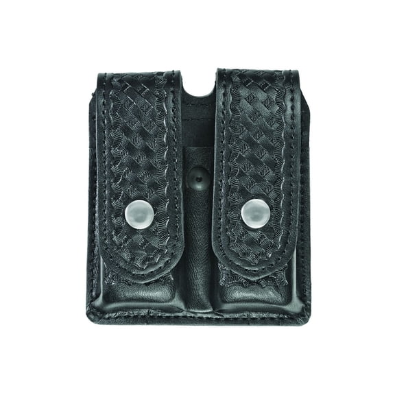 Heros Pride AirTek Double Mag Case Large, Basket Weave Finish, Nickel Snap