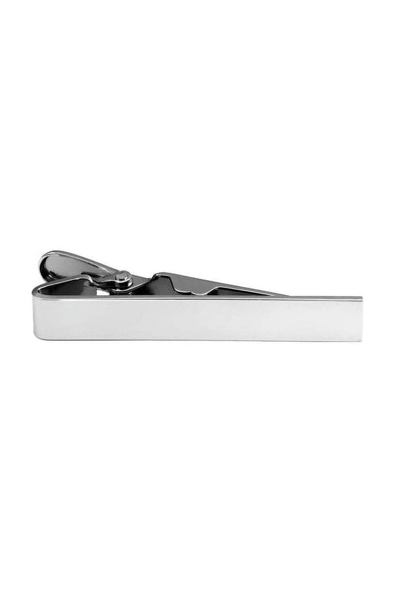 Metal Tie Bar with Clip, 2" x 5/16", Silver Finish