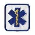 thumbnail image 1 of Hero’s Pride Star of Life Shoulder Patch, Blue on White, 2-7/8" x 3-1/8" – Sew-On, 1 of 4