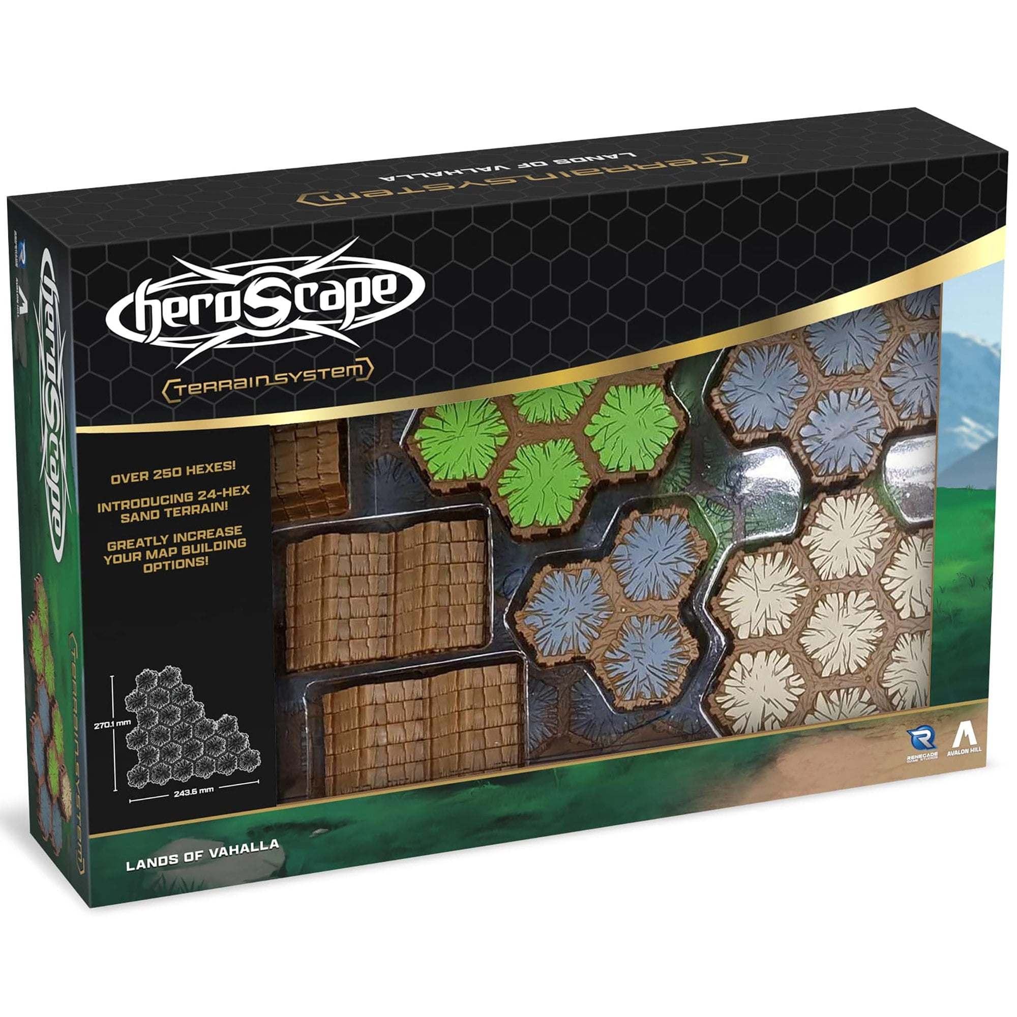 Heroscape: Lands of Valhalla Terrain Expansion - 63 Hex Terrain Tile Pcs, Build & Customize Environments Over Which to Battle for Valhalla! Ages 14+ Heroscape: Lands of Valhalla Terrain Expansion - 63 Hex Terrain Tile Pcs, Build & Customize Environments Over Which to Battle for Valhalla! Ages 14+