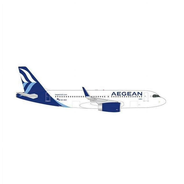 Herpa Aegean Airlines Model Plane, Airbus A320 SX-DGZ, 1:500