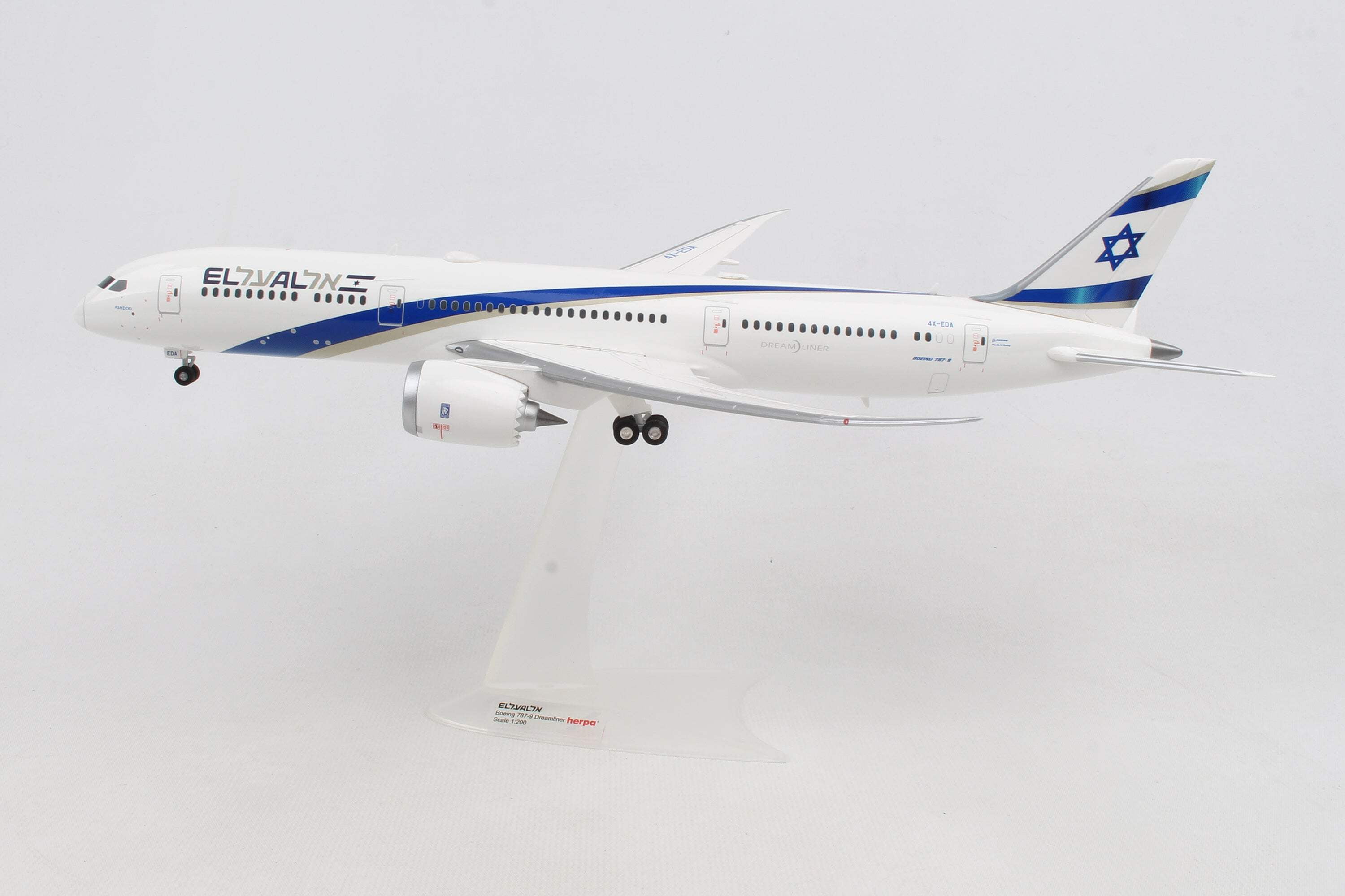 Herpa 1:200 Boeing 787-9 Dreamliner: EL AL (Reg#4X-EDA)