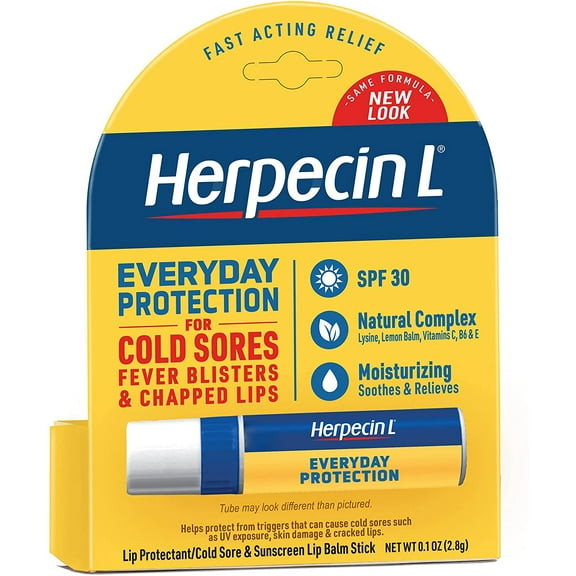 Herpecin L LIP BALM STICK SPF 30 Protectant Sunscreen cold sore .10oz Each