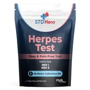 STD Hero At-Home Herpes Test Kit   Easy HSV Screening with Discreet Sample Collection
