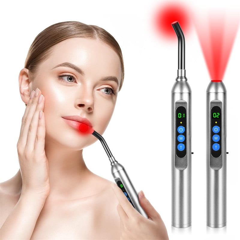 Herpes treatment device, red light mouth ulcers fever blisters