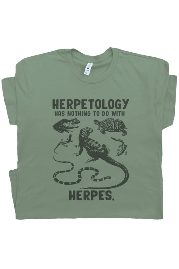 Herpetology T Shirt for Men Women Guys Funny Herping Shirts Snake Handling Reptile Iguana Alligator Turtle Herpetologist Graphic Tee