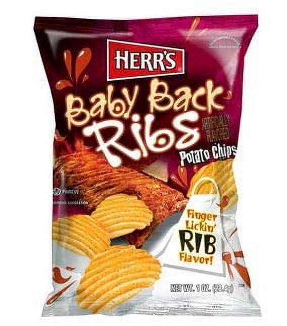 Herr Foods Baby Back Rib Chips 1 oz Pack of 7
