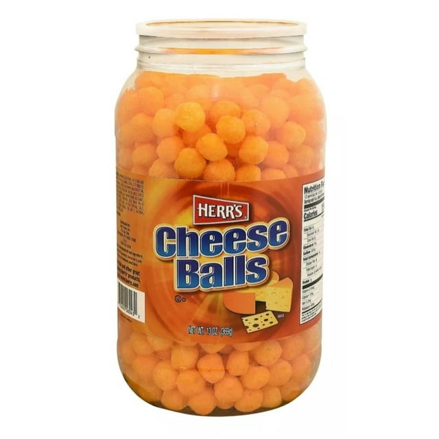 Herr's 6043 Cheese Balls 13 oz. Barrel