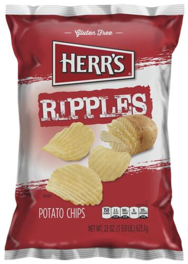 Herr's 6697 Ripple Potato Chips, 22 oz. - Walmart.com