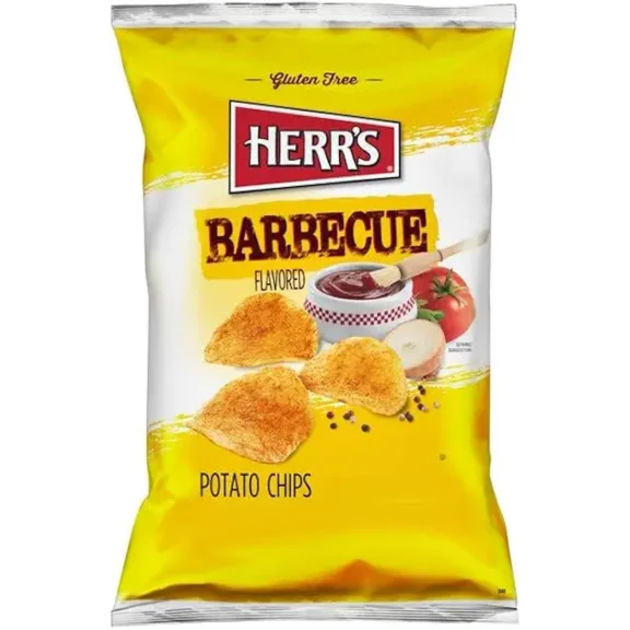 Herr`s BBQ Potato Chips 1 oz Pack of 12 (Curated by RJ Snacks)