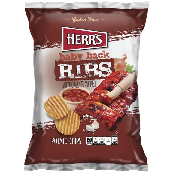 Herr's - Baby Back Ribs Potato Chips - 170g