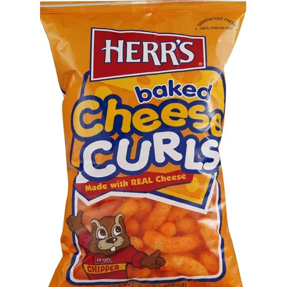 Herr`s Baked Cheese Curls 1 oz Pack of 7 (Curated by RJ Snacks ...