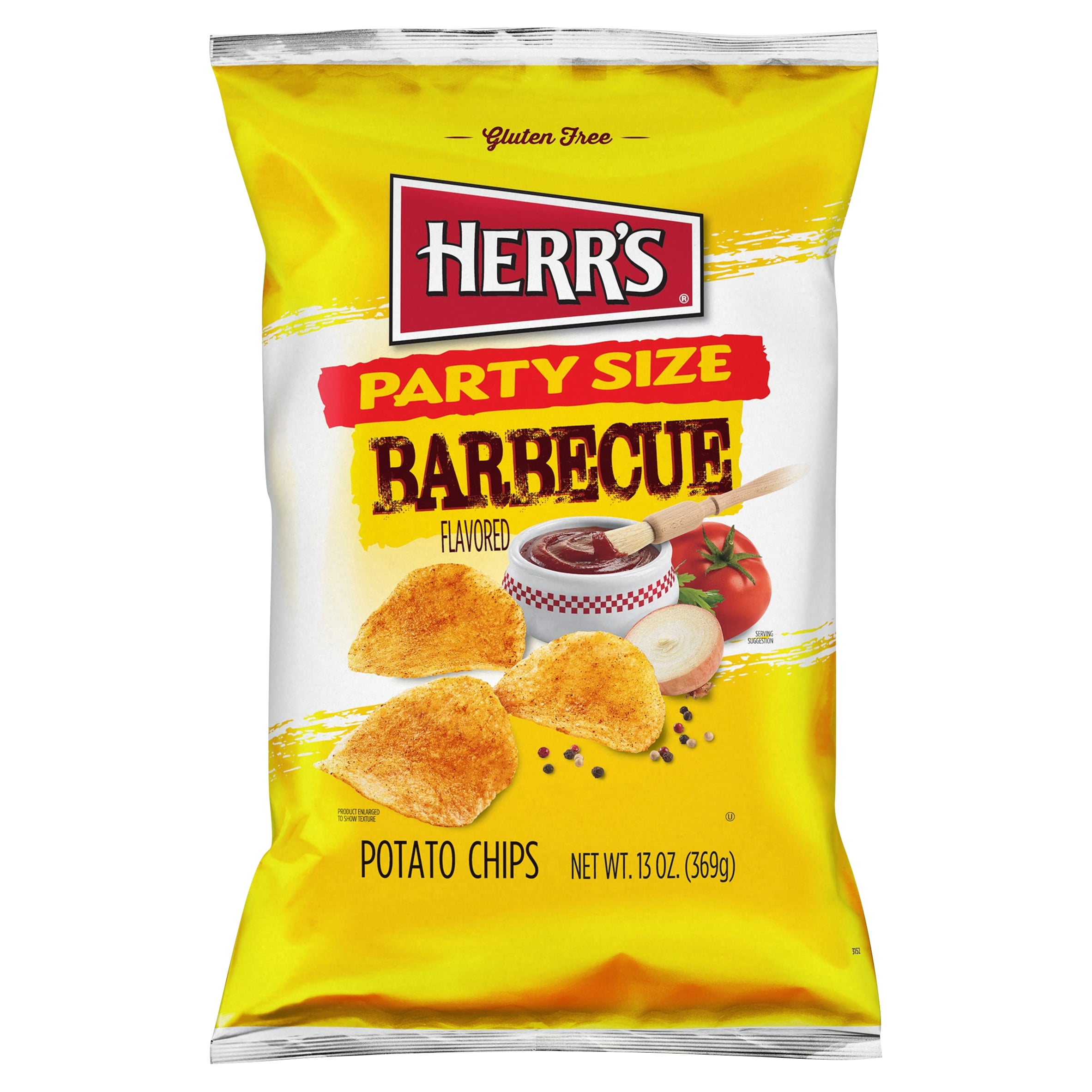 Herr's Barbecue Flavored Potato Chips Party Size, 13 oz