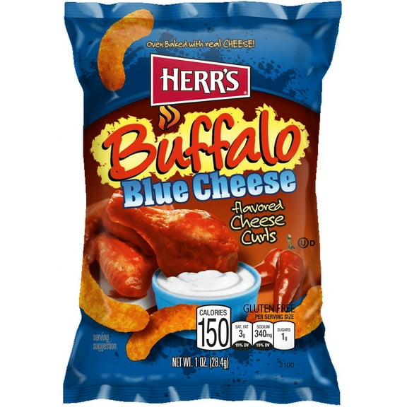 Herr's Buffalo Blue Cheese Curls 1 Oz (Pack of 7)