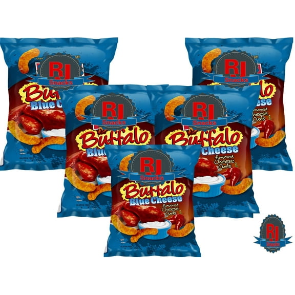 Herr`s Buffalo Blue Cheese Curls 1 oz Pack of 24 (Curated by RJ Snacks)