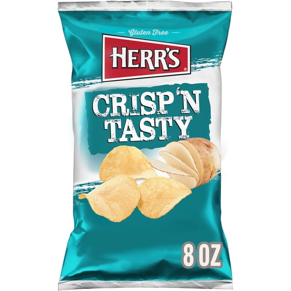 Herr's Crisp 'N Tasty Regular Potato Chips 8 Ounce
