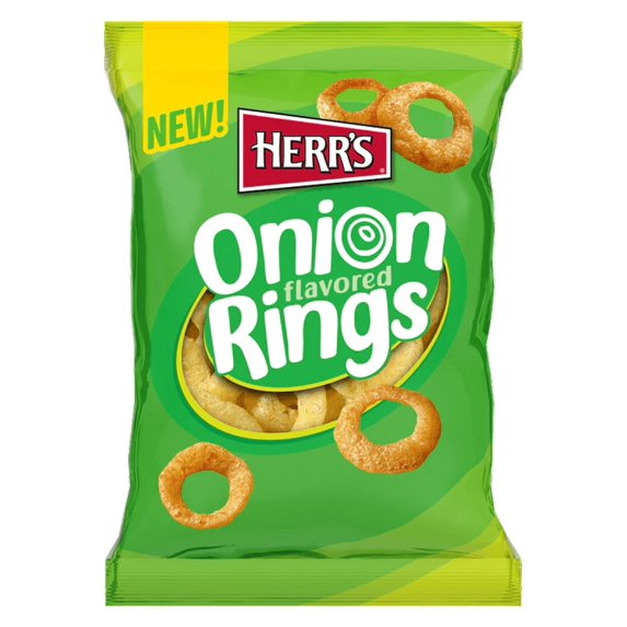 Herr's Crispy Onion Flavored Rings, 8-Pack 2.125 oz. Single Serve Bags