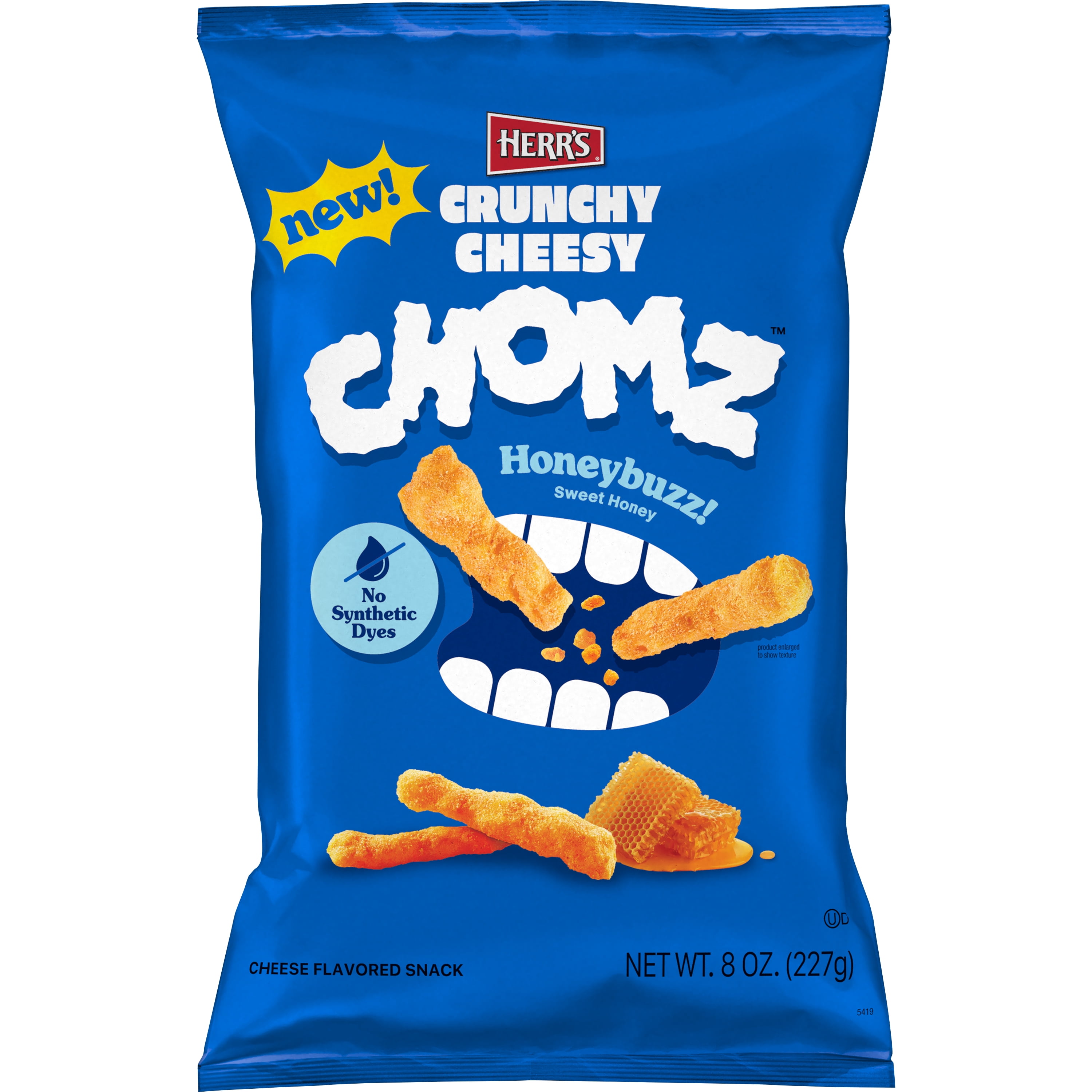 Herr's Crunchy Cheesy Chomz™ Honeybuzz! Sweet Honey Flavored Cheese Sticks 8oz