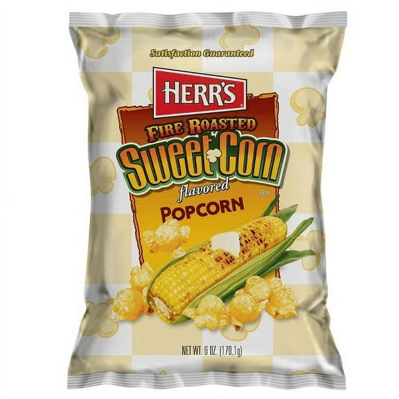 Herr's Fire Roasted Sweet Corn Popcorn 4-Pack- 6 oz. Bags