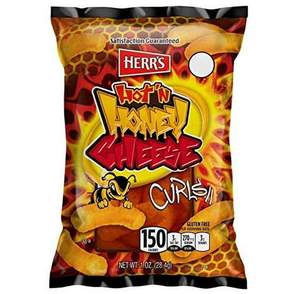 Herr's - HOT & HONEY CHEESE CURLS, Pack of 42 bags