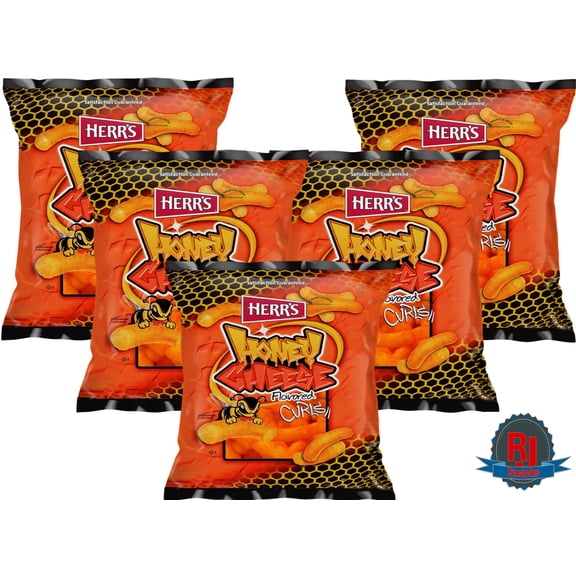 Herr`s Honey Cheese Curls 1 oz Pack of 42 (Curated by RJ Snacks)